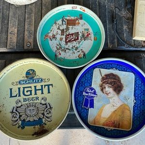 Collectible beer trays (3)